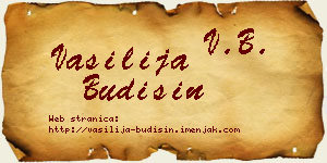 Vasilija Budišin vizit kartica